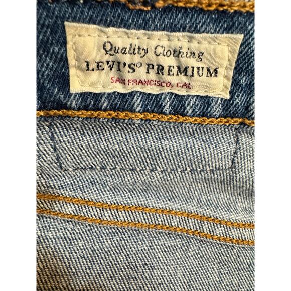 LEVI'S Ribcage Straight Jeans in Medium Blue Wash Size 29 W/27 L - Picture 5 of 7